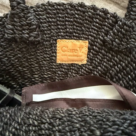Clare V Black Textured Tote - Picture 3 of 4